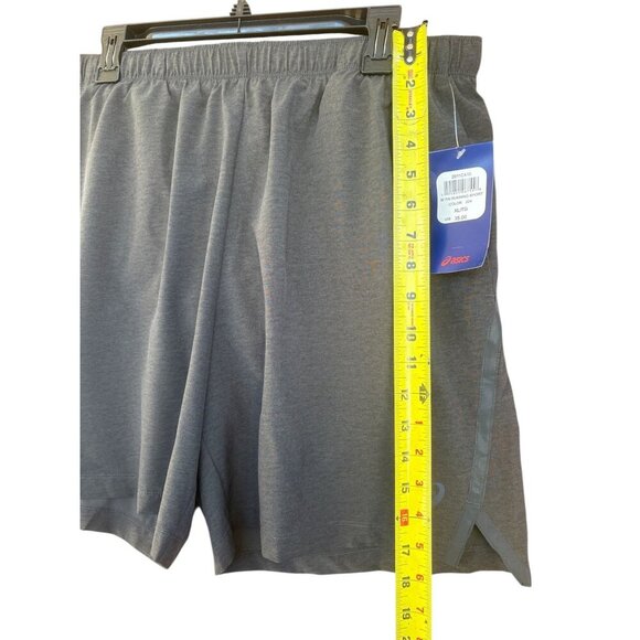 Asics Mens 7" Dark Gray Running Shorts Elastic Waist Lightweight XL/7 - Picture 4 of 5